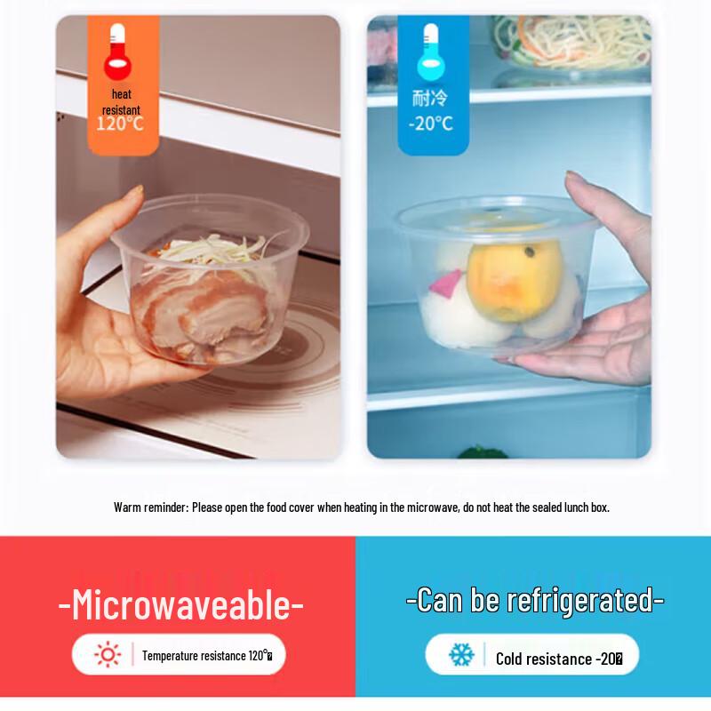 Disposable Round Takeout Food Containers with Lids