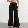 Women's Fashionable Casual Home High-waisted Wide-leg Trousers With A Flowing Drape.