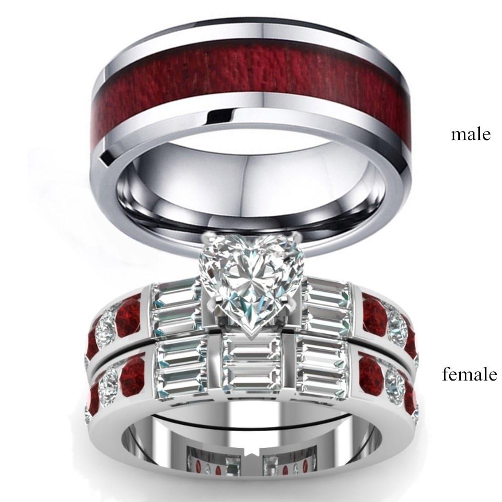 3 PC of Size 7 Stainless Steel Tungsten Rings for Men Woman Wedding Ring