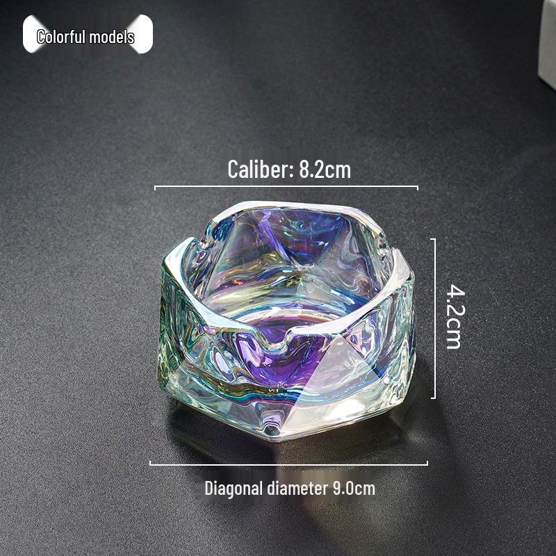 Compact Glass Ashtray for Hotel Rooms, Bedrooms, and Bathrooms