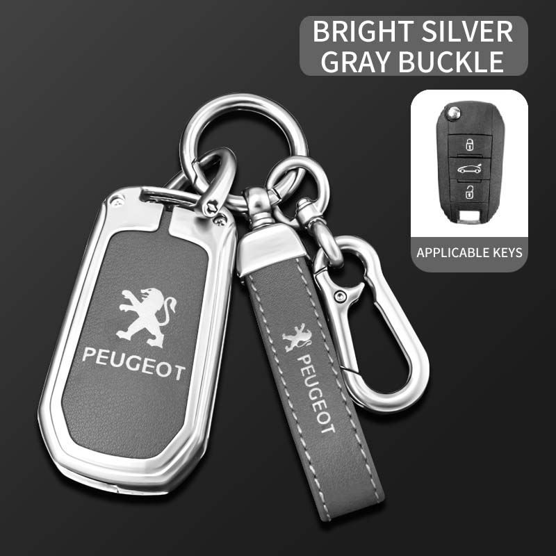 Neues Leder Schlüsselanhänger Zubehör für Peugeot 208 2008 301 308 508 5008 RCZ Auto Klappschlüssel Fernbedienung Hülle Abdeckung Schutz Schale Schlüsselanhänger