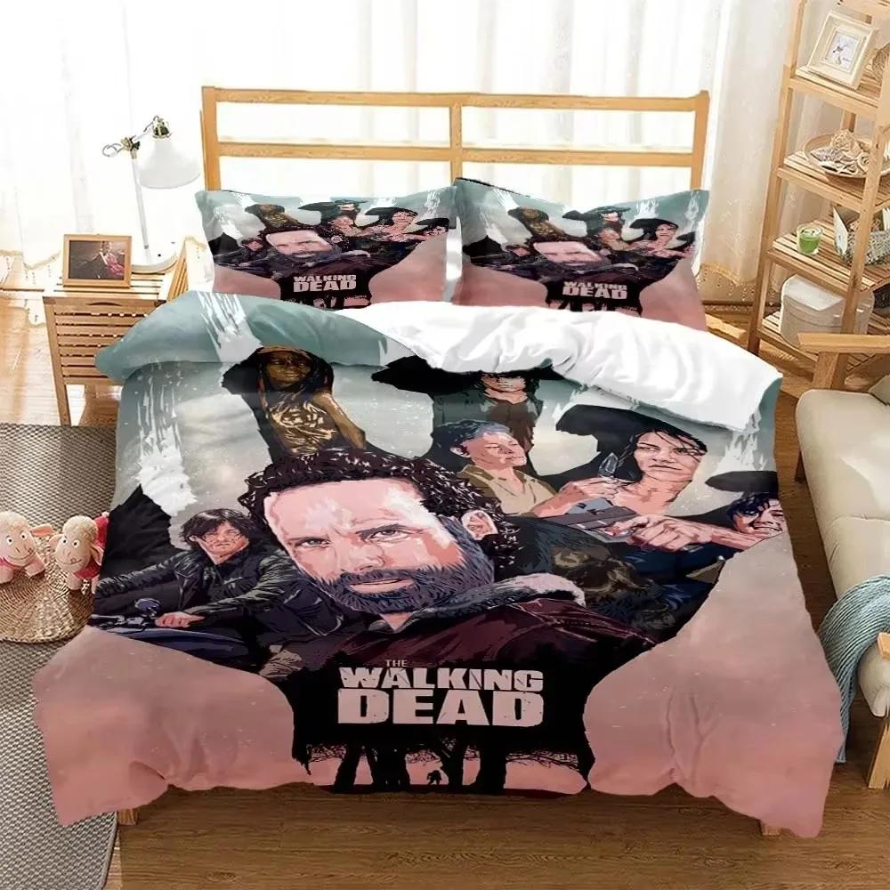 Horror Die Walking Dead Printed Bedding Set Luxury Queen Bedding Set Soft And Comfortable Bedding Set For Boy