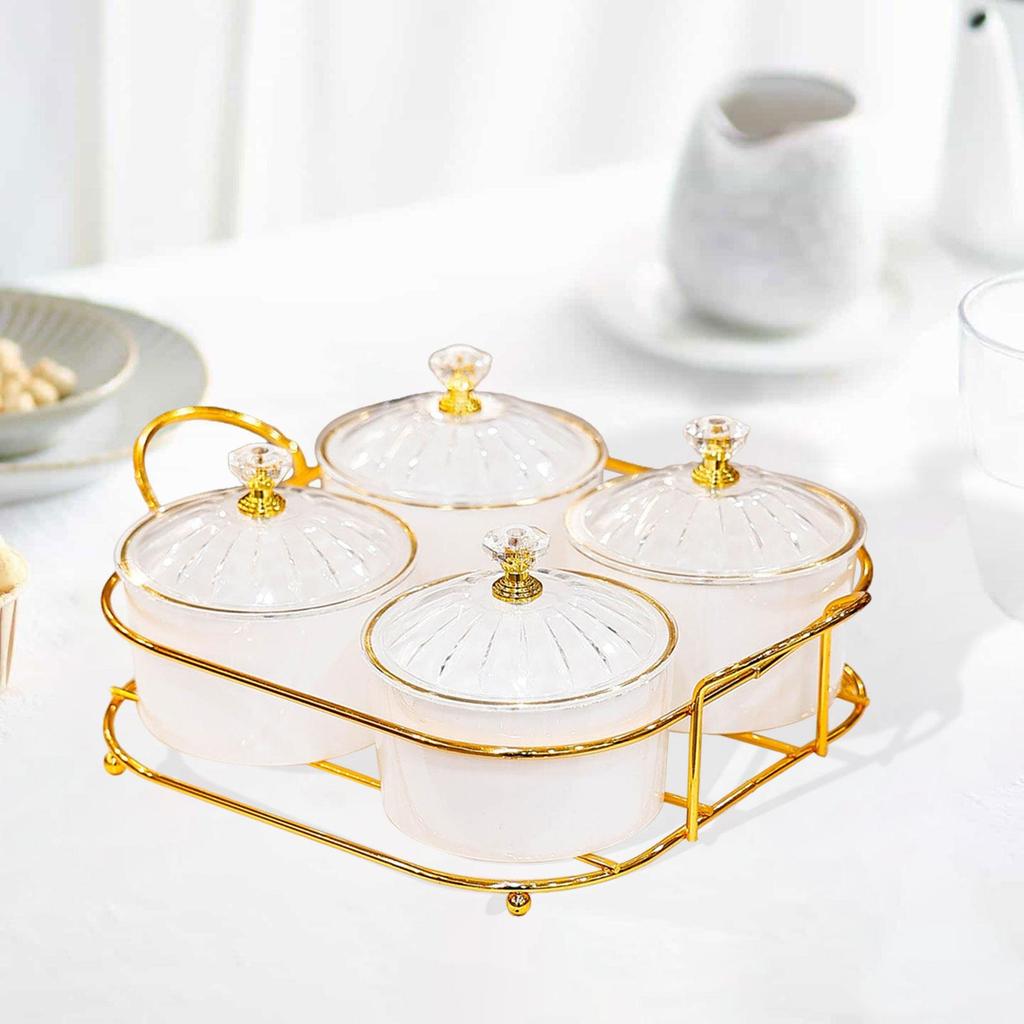 Divided Serving Platter Dried Fruit Tray Fashion Snack Bowls Nut and Candy Tray Nuts Plate for Dining Table Wedding Desktop