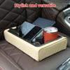 Car Tissue Box Holder Multifunctional PU Leather Auto Supplies Automotive Consoles Organizers for Vehicle SUV Road Trip Travel