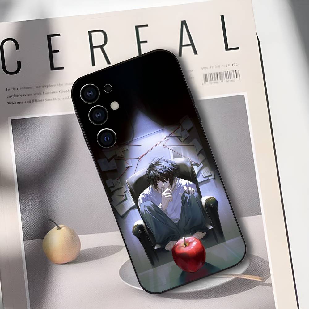 L-Lawliet D-Death Note Phone Case For Samsung S25,S24,S21,S22,S23,S30,Ultra,S20,Plus,Soft Silicone Black Cover