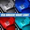 New Car USB Ambient Light Mini LED Decorative Atmosphere Lamps for Auto Interior Environment Light Auto Reading Lamp Plug Play