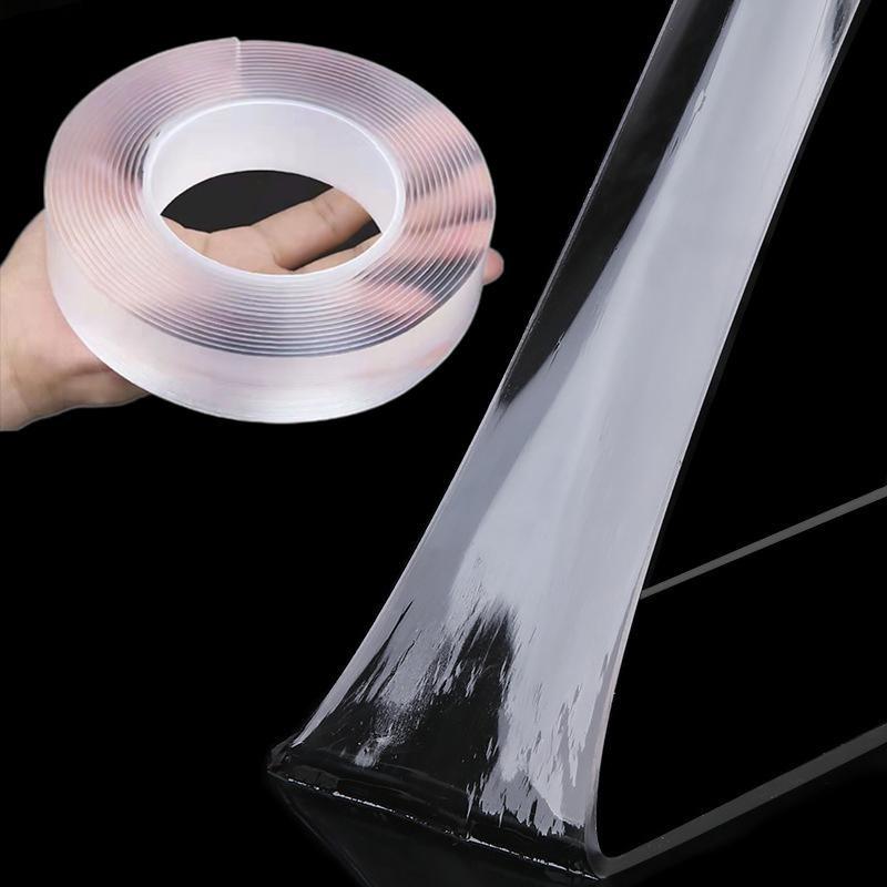 1Pc Power Tape Super Strong Double Sided Tape Extra Strong Adhesive Non-slip Tape Waterproof Transparent Tape for Kitchen Bathroom