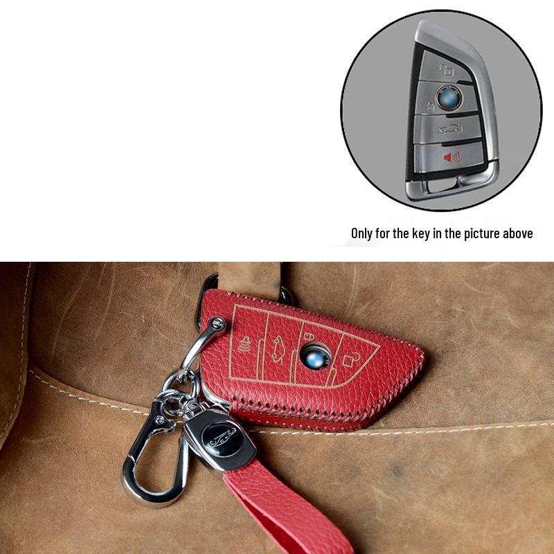 Premium Cowhide Key Case for BMW 3 Series 2013-2018, 2 Series, and 1 Series