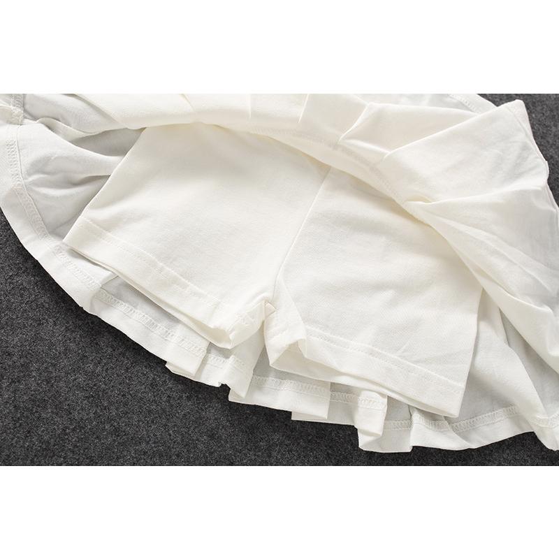 Girls' New All-Match Pleated Culottes Summer Skirt Inner Safety Pants Student Uniform Skirts