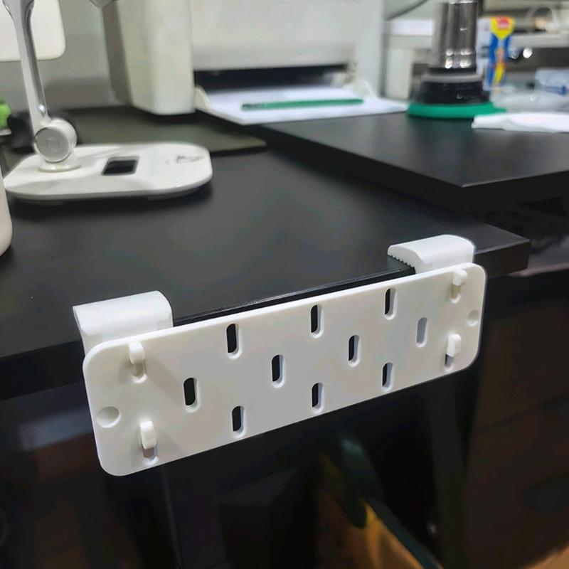 Table Mounted Storage Panel for Office Tables and Craft Stations with Screw Brackets for Parts, Cables and Storage Supply