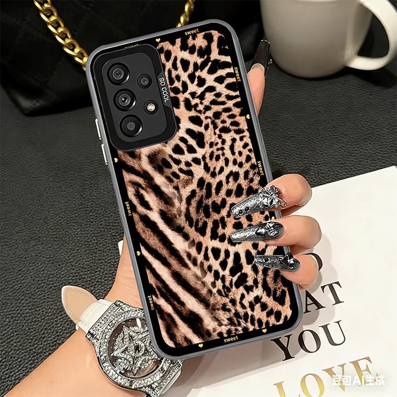 Fashion Sweet Leopard Print Shockproof Phone Case for Samsung A17 A16 A15 A14 A37 A57 A36 A56 A26 A35 A55 A25 A34 A54 A24 A13 A2