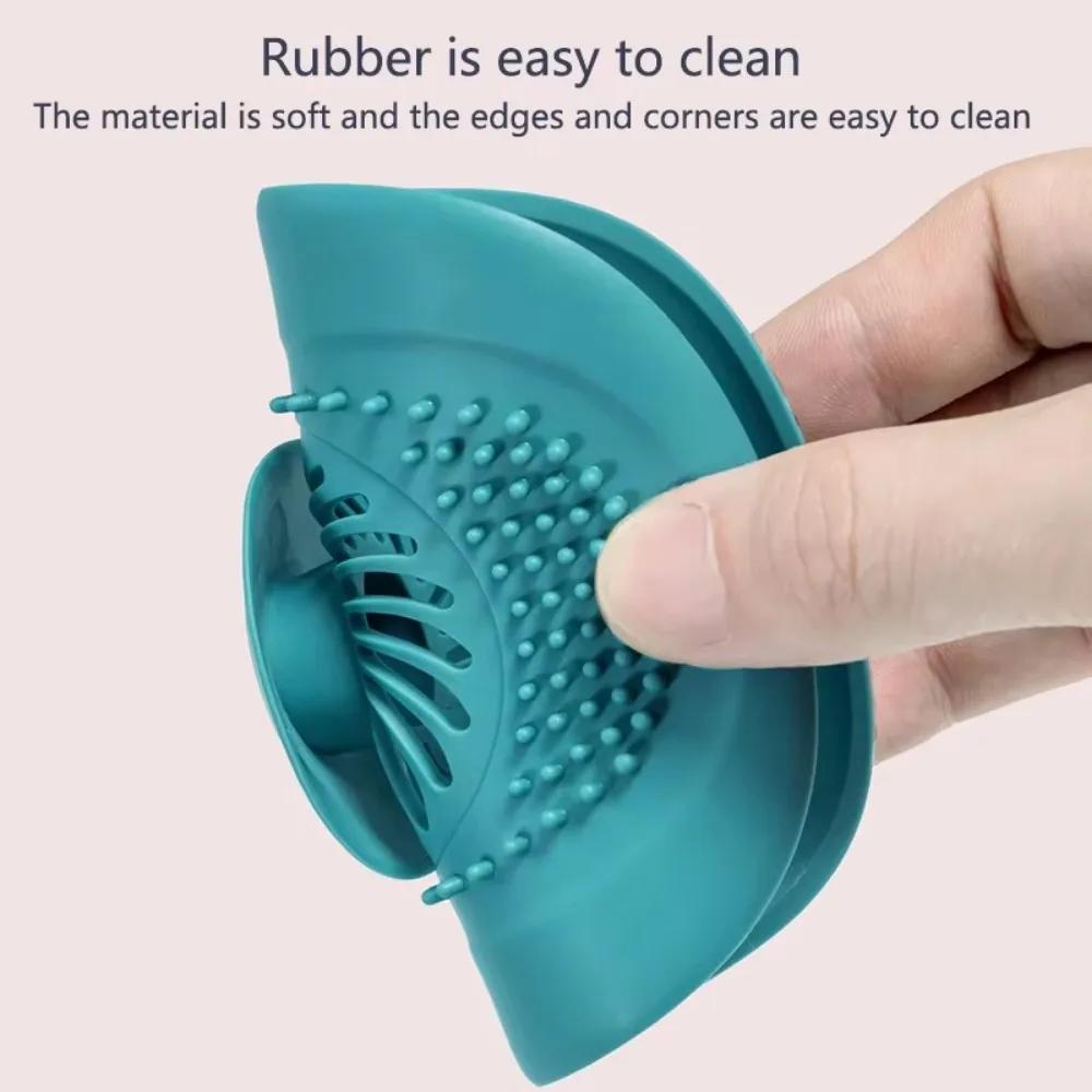 Silicone Anti-blocking Bathtub Stopper for Bathroom Floor Drain Shower Sink Kitchen Household Strainer Tools