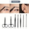 7/18pcs Professional Nail Clipper Set with Storage Box Stainless Steel Black Nail Beauty Kit for Ear Manicure Pedicure Care Tool