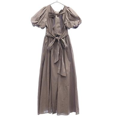 ORGANICS SNIDEL for Sustainabillity Short Sleeve Balloon Sleeve Long Dress Women Used