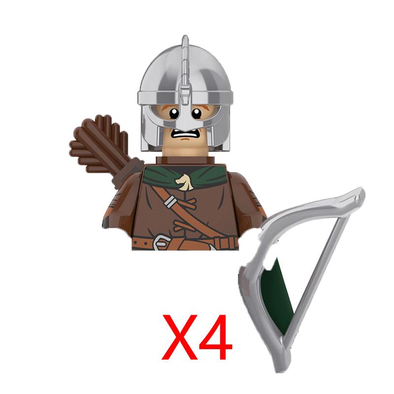 Military Building Blocks Solider Figures Movie Science Fiction Series Weapons Shield Knight Toys Gifts Medieval Mini Bricks MOC