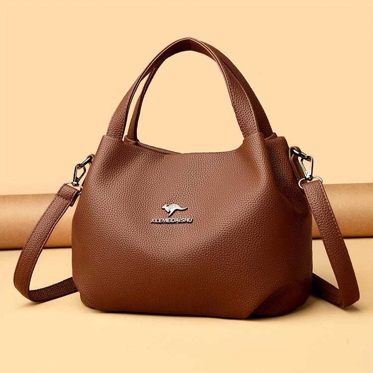 

Women s Handbag Large Capacity Shoulder Messenger Bag коричневий
