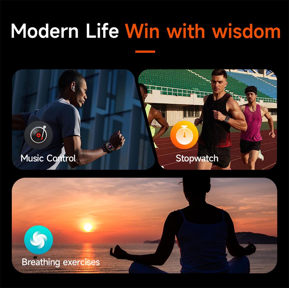 SACOSDING Rugged Smart Watch Men Outdoor Sport Smart Watches Heart Rate Monitor Bluetooth Call Man Smartwatch For Androd ios