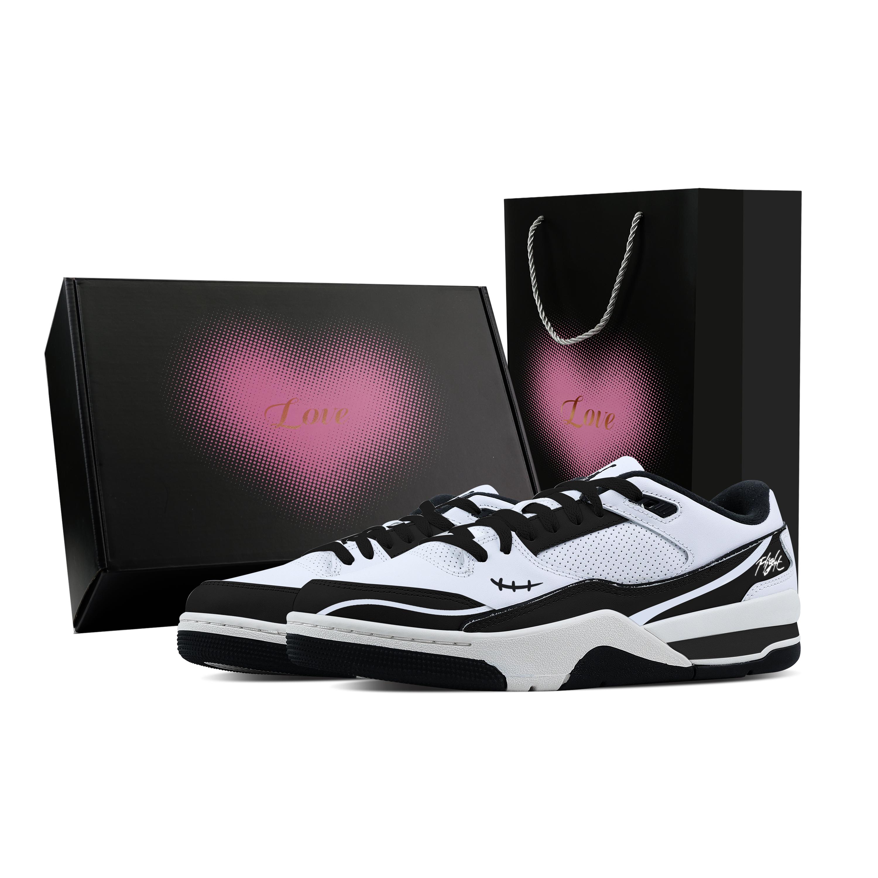 

Jordan FLIGHT COURT Sharp Blade Walker, Heart Box Abrasion Resistant Low top Vintage Basketball Shoes Men s White HF3255-100(Team529--) 40.5