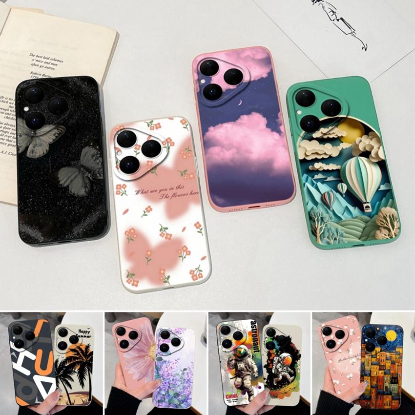 Beautiful Butterfly Flowers Fashion Case For Huawei Pura 80 Pro Plus Honor X7d X9d X20 V40 Phone Cover Liquid Silicone Anti Slip Shell For Huawei Capa