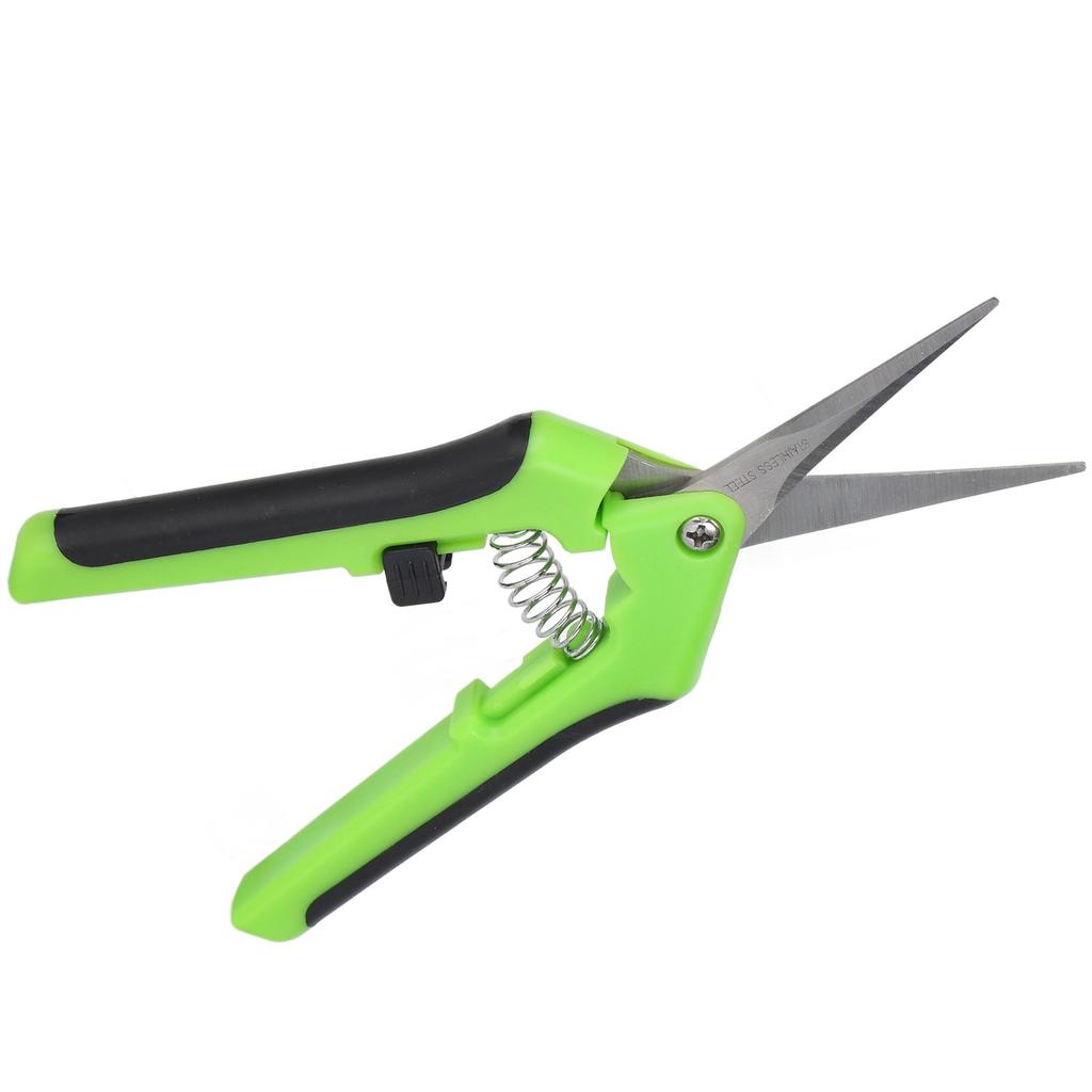 Garden Shrs Spring Loaded Side Locking Automatic Push Stainless Steel Garden Scissors