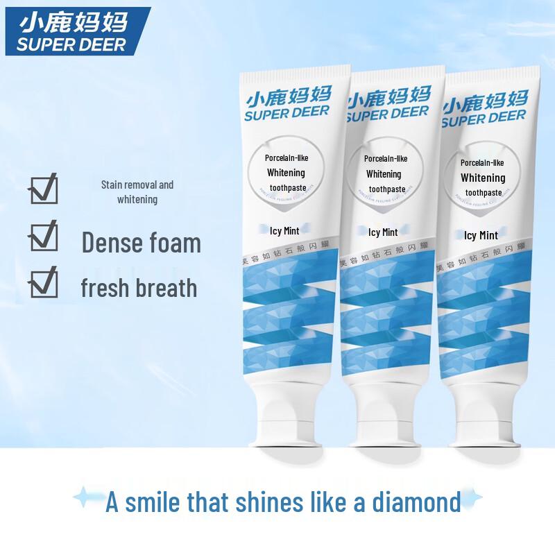 Little Deer Mom Fresh Breath Icy Mint Fluoride Toothpaste