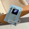 For Samsung Galaxy Z Flip5 5G Case TPU Folding Phone Cover with Pearls Bowknot Pendant