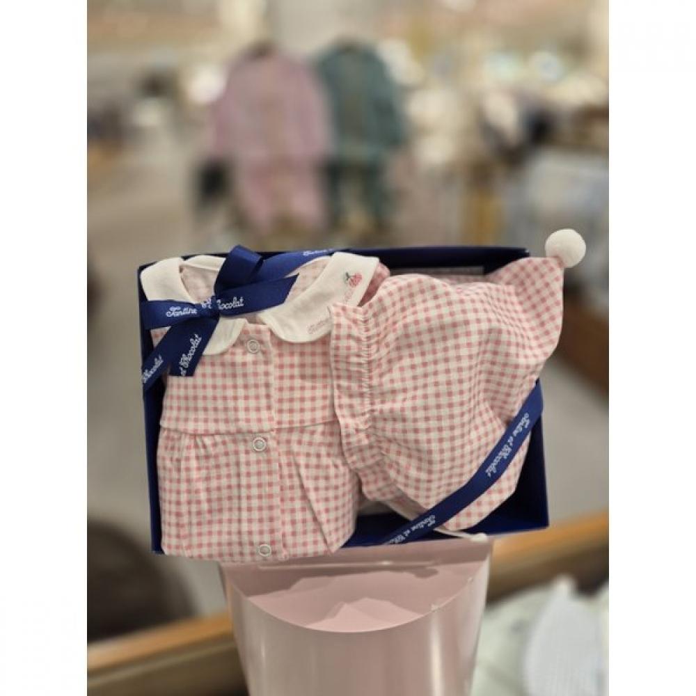 

Show Chocola P Check sPace Suit Hat Set 2 tnomqx11uPSeta Pink/80