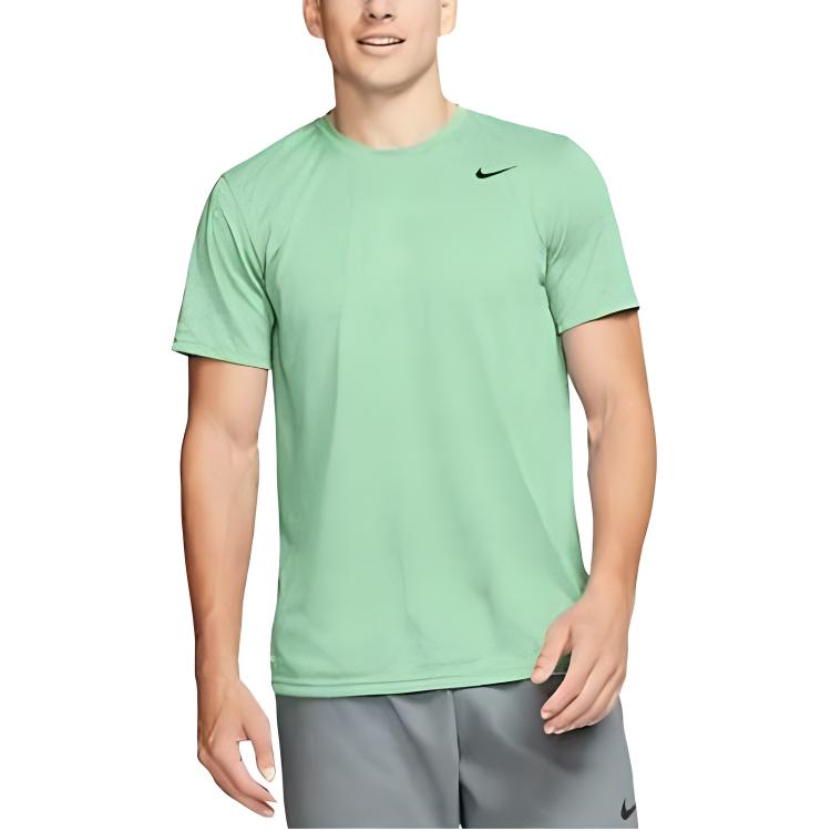 Nike T-shirt Sportiva da Allenamento Pro Dri-FIT Girocollo Manica Corta Uomo Top Verde 718833-390