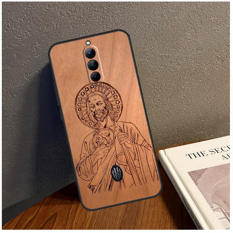 Guadalupe San Judas Wood Case For Nubia Red Magic 9 Pro Plus RedMagic 8 8S Pro Plus 5G 5S 6R 6 7 6S 7S Pro Cover