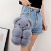 New Bear Plush Crossbody Backpack Girl Messenger Bag Creative Cute Chain Bag Lovely Fluffy Girl's Cartoon Bag