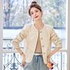 Veste Printemps 2025 Brodée Col Rond Coton Lin ME5519
