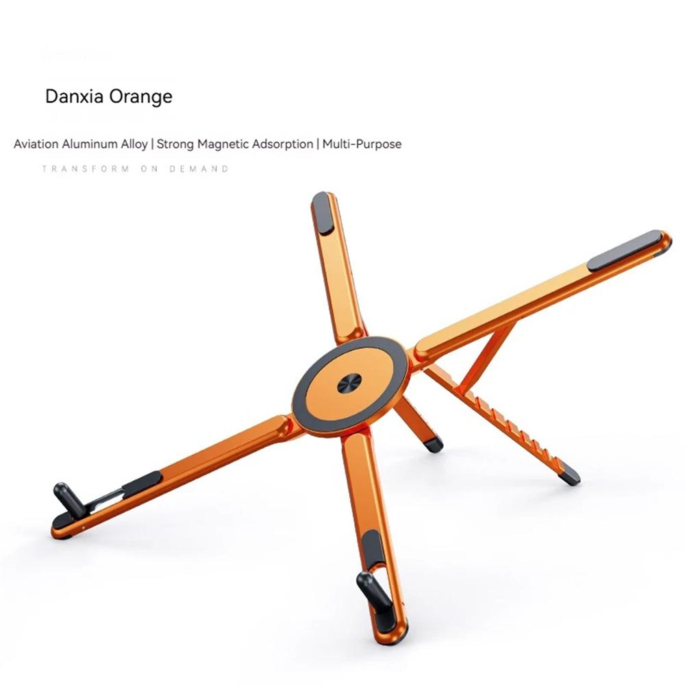 Multifunktionaler magnetischer Handyhalter Handheld Selfie-Stick Faltbares Stativ Tragbarer Schreibtischständer für iPhone 17 Pro Max iPad Tablet Laptop