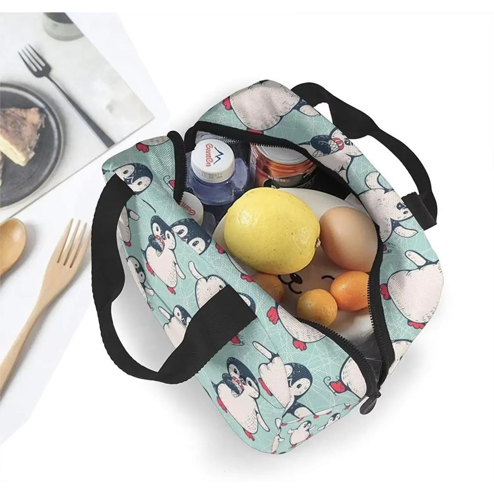 Borsa Frigo Portapranzo Isolata Pinguini Riutilizzabile Impermeabile Porta Pranzo Borsa Pranzo Regalo per Donne Uomini Lavoro Picnic Viaggio