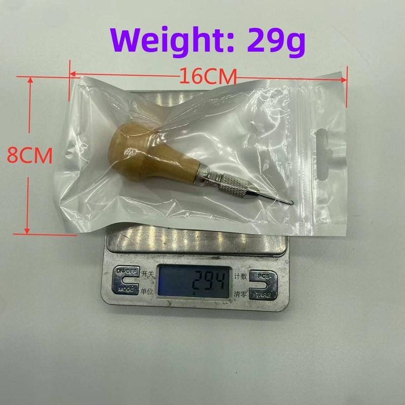 Handmade Badminton Racket Stringing Tool Wooden Handle Press Hole Pulling Hook Practical DIY Badminton Equipment Stringing Kit