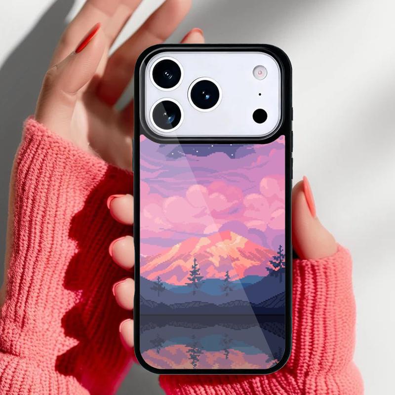 Art Pixel Aesthetic Phone Case for iPhone 17 16 15 14 13 Pro Max Back Cover for 12 11 Pro Coque