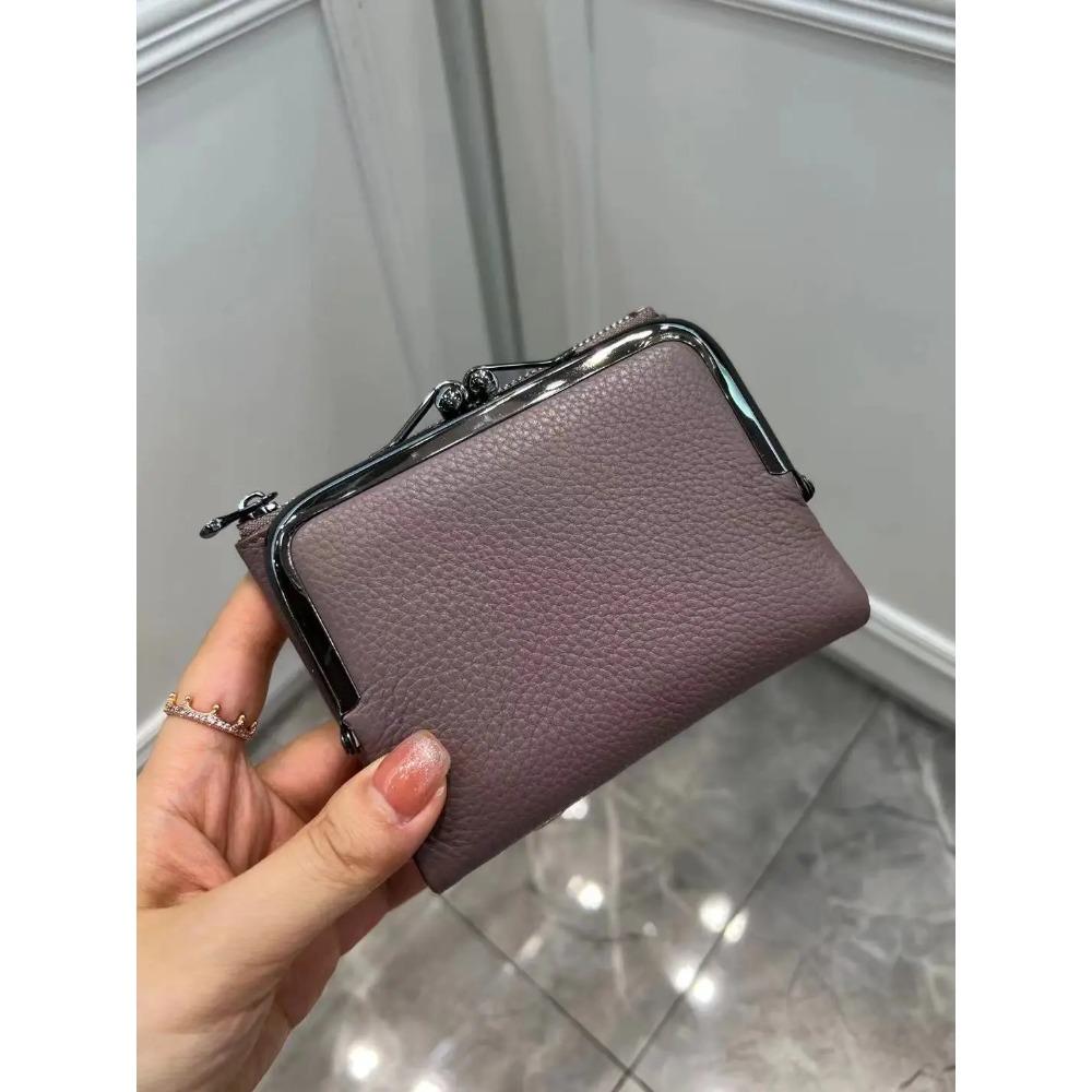 Coin Purse Genuine Leather Retro Handbag Short Wallet Women's Multifunctional Clip Zero Wallet Cowhide wallets Card holder