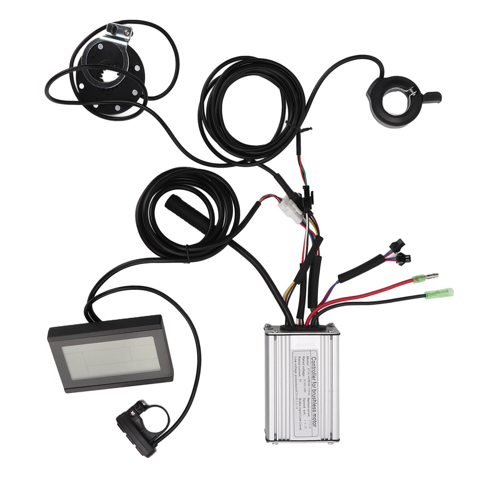 

Brushless Motor Controller Kit 17A 36V 48V 350W Controller LCD3 Panel 130X Thumb Throttle 8C Power Assist Sensor Kit