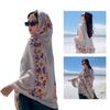 Embroidery Flower Pashmina Lady Thin Scarf Soft Shawls Lady Wraps Blanket Scarf