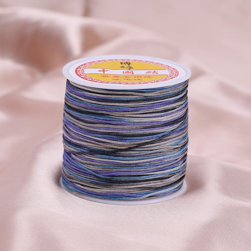 Colorful Gradient Handcrafted Bracelet Rope with Jade Hue - 100m Braided DIY Cord for Pendants