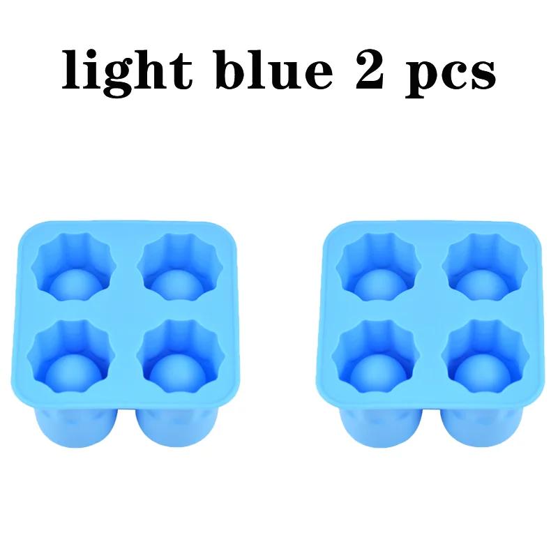 4 mřížky Forma na kelímek na led Silikonová miska na ledové kostky Forma na led Forma na sklenice na led Forma na výrobu ledu Letní nástroj na pití Forma na výrobu ledových kostek