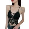 Lace Bralettes for Lady Lace Longline Bralette Deep V Neck Padded Wirefree Bra
