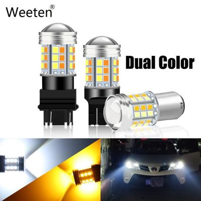 Kahevärviline 1157 BAY15D P21/5W Led T20 7443 W21/5W Led pirn T25 3157 P27/7W auto DRL suunatuli auto tulede pirn 12V