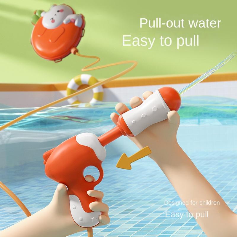 Kinder Wasserspielzeug Rucksacktyp Super Große Kapazität Wasserspritzpistolen Spielzeug Sommer Strand Wasser Niedlich Lustig Jungen und Mädchen Zieh-Wasserspritzpistole