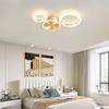 Modern Simple LED Ceiling Lamp Chandelier For Living Room Dining Room Bedroom Luxury Circle Rings Golden Indoor Ceiling Lighting