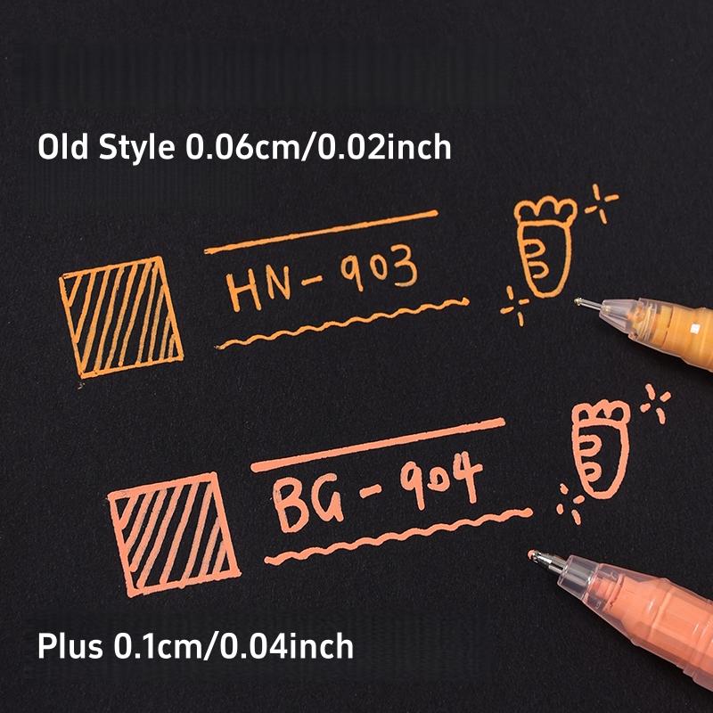 6pcs Acrylic Paint Markers Gel Ink Vintage Marker Liner 1.0mm Fine Tip DIY Craft Painting Drawing Stationery Gift