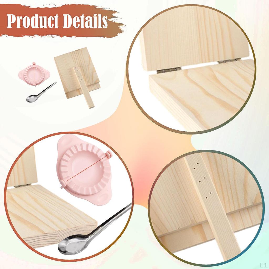 Dumpling Kit, for, Manual Kitchen Tool, Wooden for Dumplings, Corn Tortillas