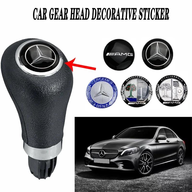 AABGT1 Car Accessories Gearbox Control Lever Sticker Shift Handle Decals For Mercedes Benz AMG C E SClass W204 W205 W203 W211 W212 W213