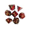 7Pcs/Set Starry Sky Acrylic Multi-side Dice Golden Number D4/6/8/10/12/20 Polyhedral Gaming Dice Prop Adults Family Night Party Board Game Essentials