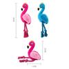 Plush Flamingo Dog Toys Squeaky Stuffed Animal with Rope Legs Interactive Chew Toy Accompanying for Small Medium Dogs Pet Toys