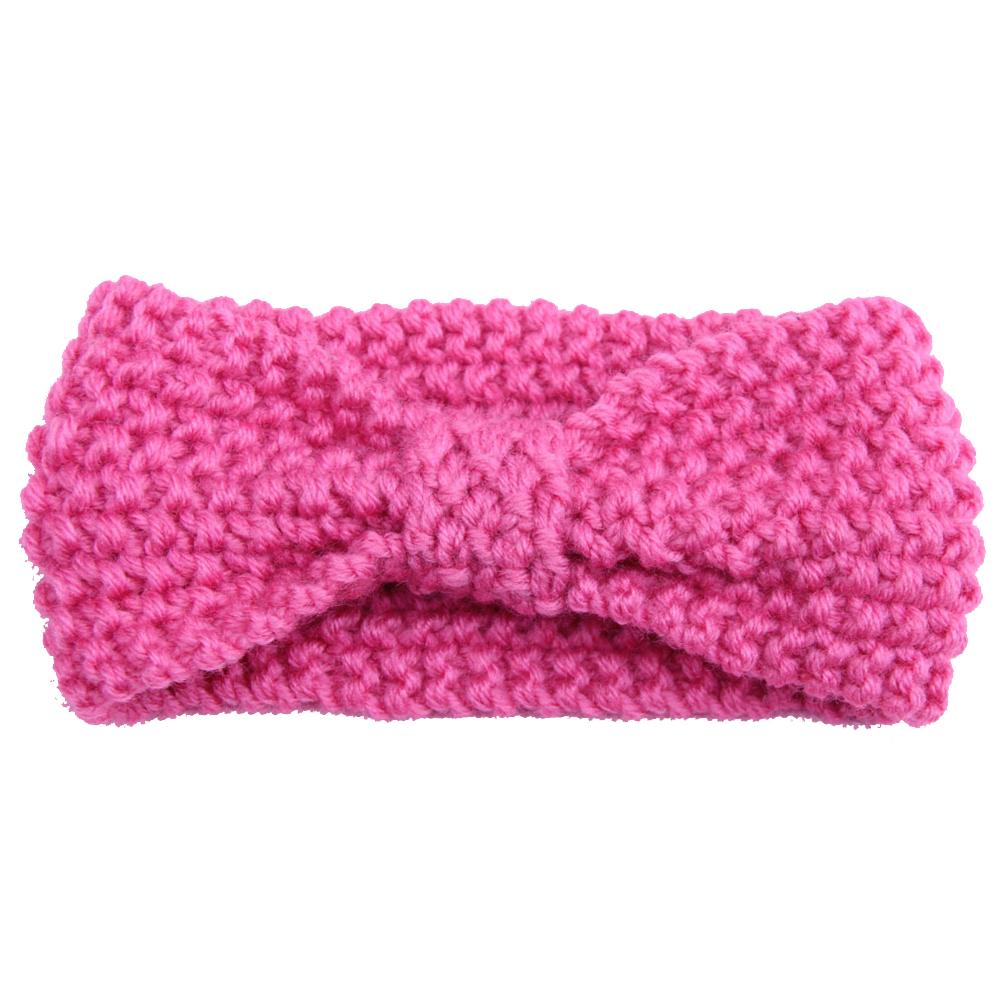 Cute Bowknot Style Kids Headwear  Girl Toddler Knitting Bow Headband Hair Band Accessories Winter